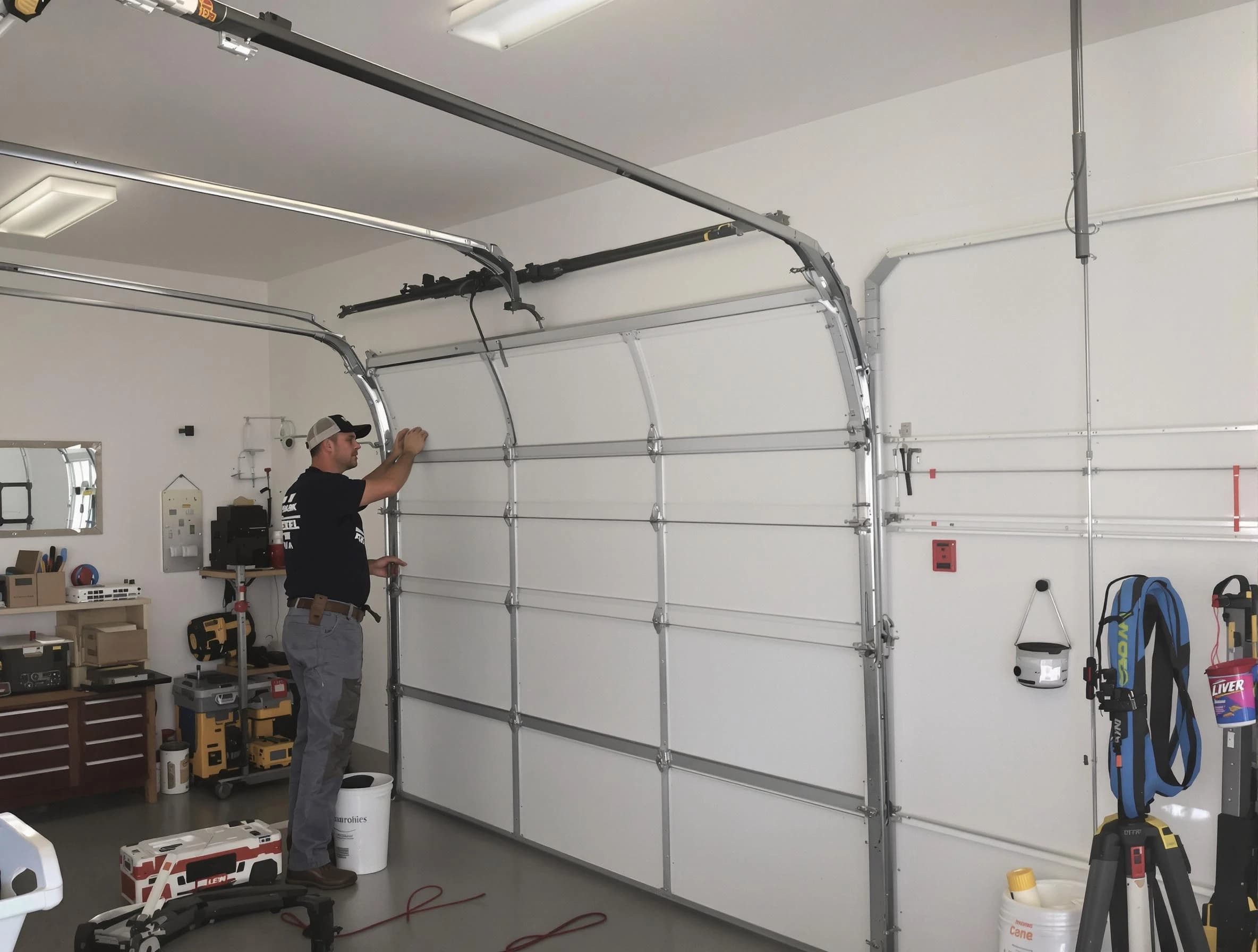 Cape Coral Garage Door Repair team installing new garage door in Cape Coral