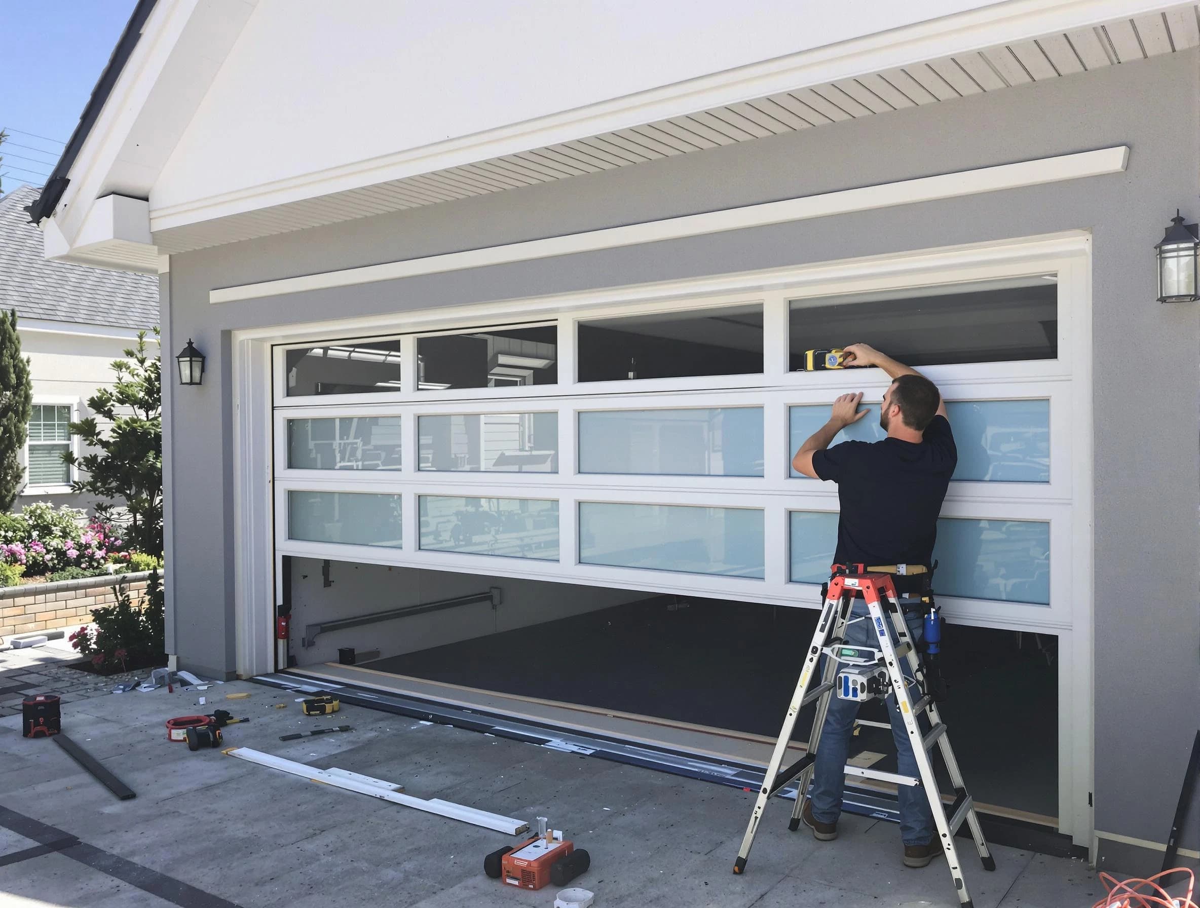 Cape Coral Garage Door Repair team performing garage door replacement in Cape Coral
