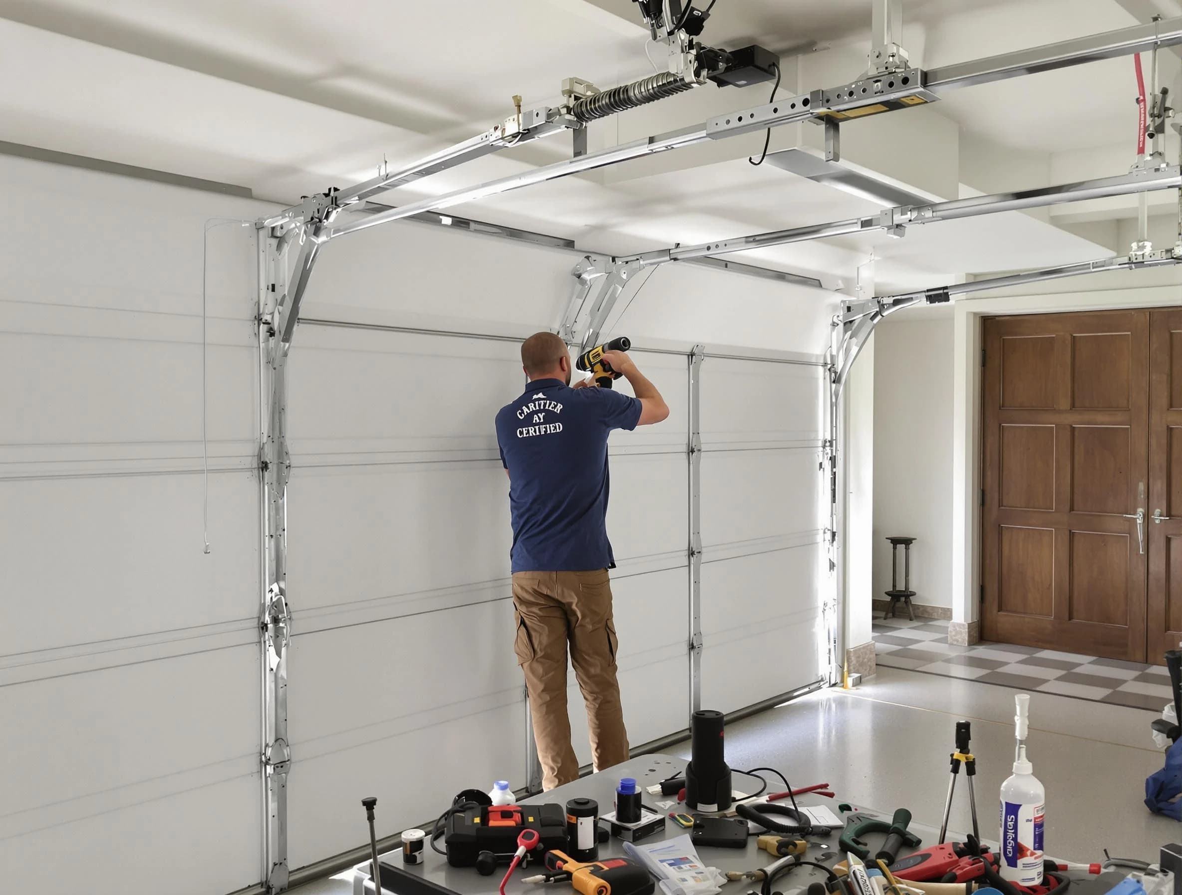 Cape Coral Garage Door Repair certified technician performing precision garage door repair in Cape Coral