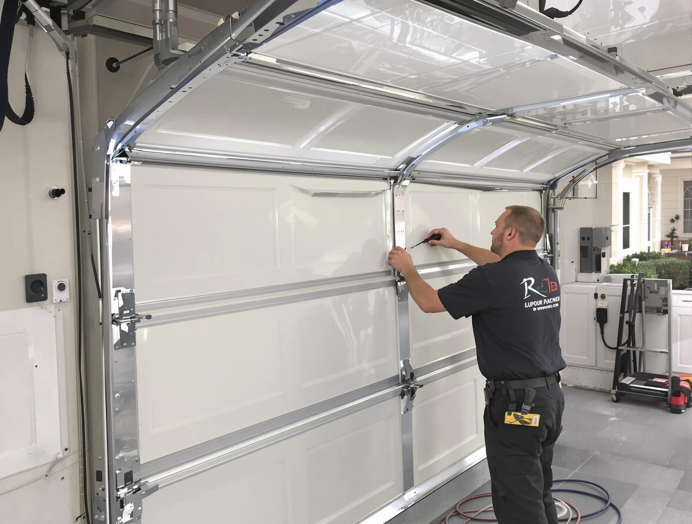 Cape Coral Garage Door Repair professional performing panel repair in Cape Coral
