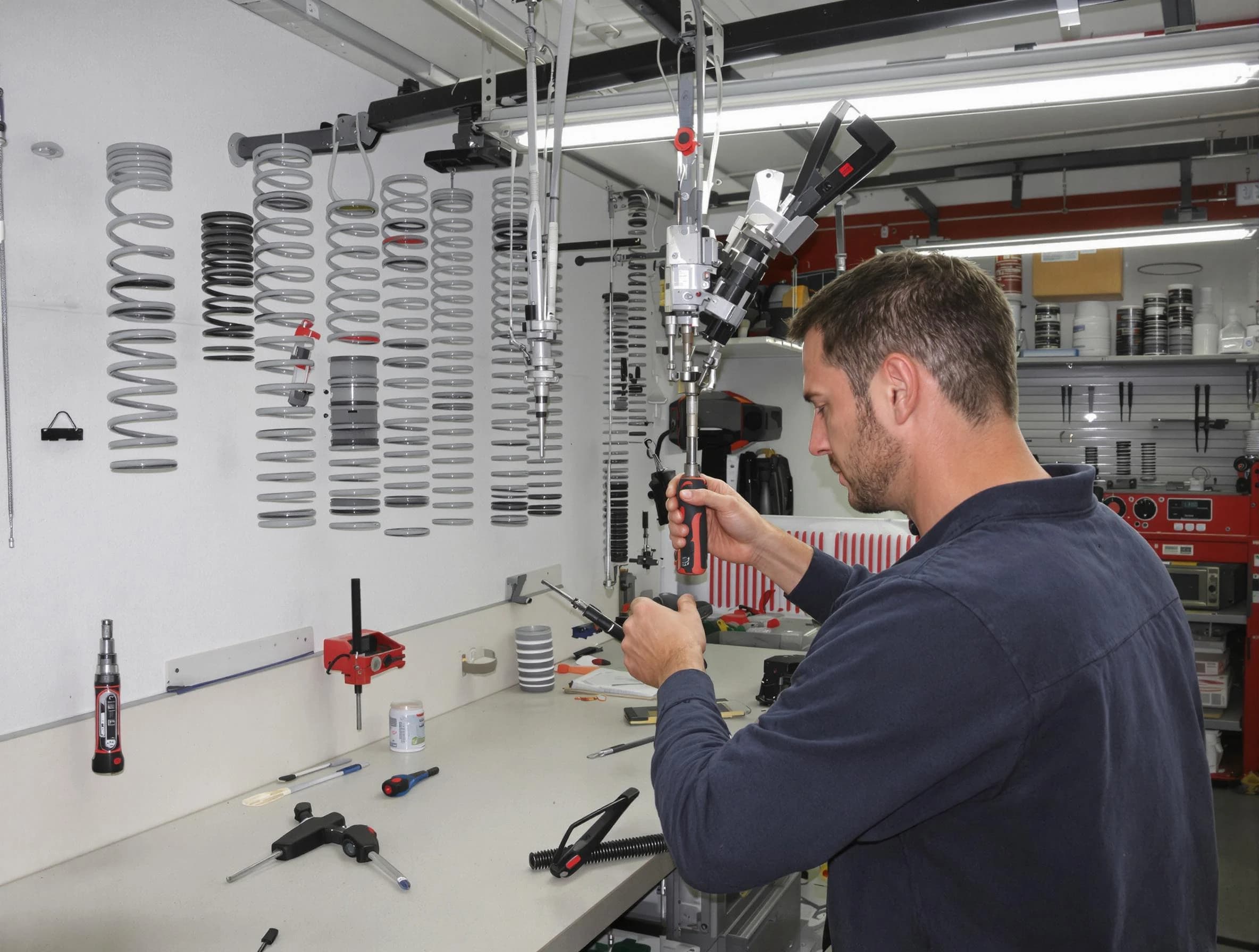 Cape Coral Garage Door Repair safety certified technician performing precision spring replacement in Cape Coral