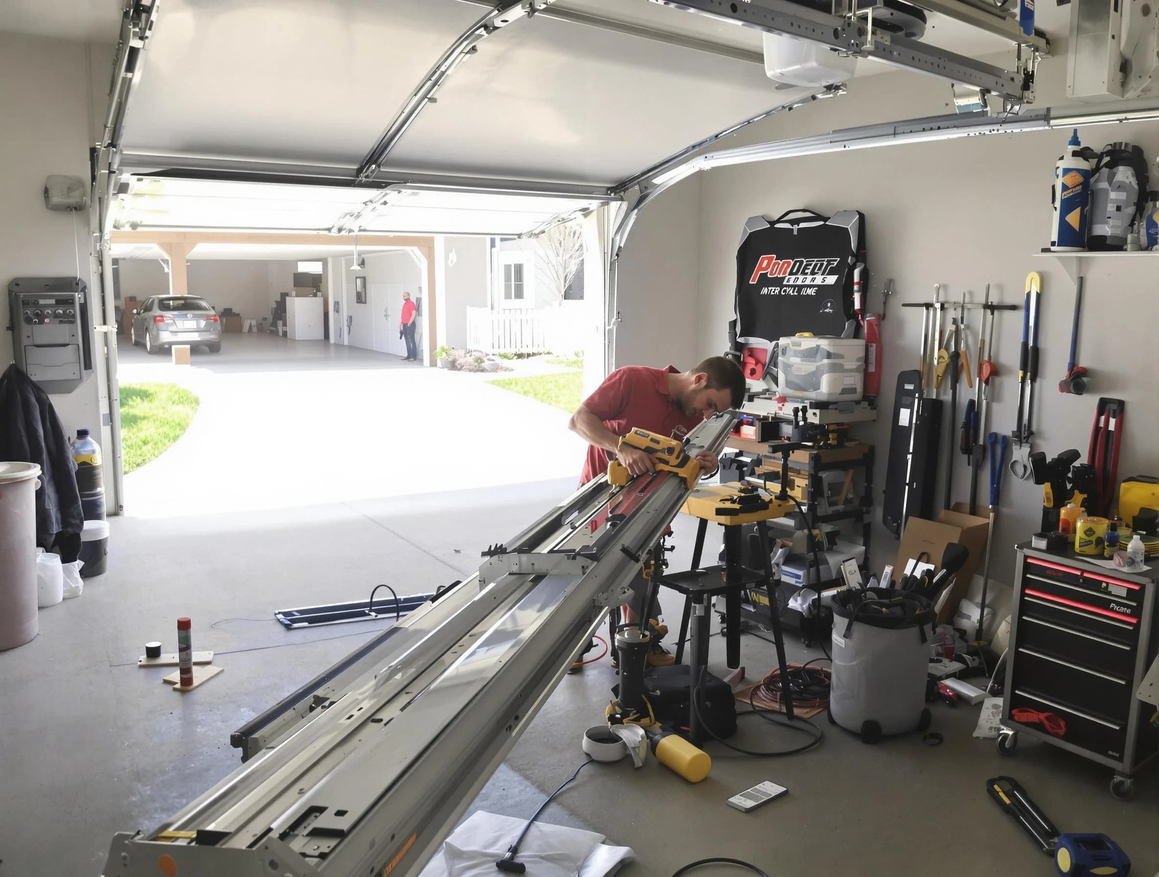 Cape Coral Garage Door Repair expert performing track repair in Cape Coral